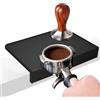 Peygre 1 Pz Tappetino per Caffè Antiscivolo, Silicone, Nero | Ideale per Pressare Caffè, Adatto a Macchine Espresso, Casa, Bar, Caffetteria, in Silicone Antiscivolo
