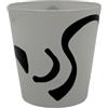 Omniacasa Kyo Acqua - Set 6 Bicchieri in Vetro Bianco con Decoro Nero, Design Moderno Lucido, Resistente a Urti e Graffi, Lavaggio a Mano - Made in Italy