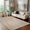 Carpettex Passatoia Tappeto 60x110 cm Beige Pelo Alto Design Scandi Boho Effetto Alto-Basso Morbido Shaggy Pelo Lungo Soffice Robusto Facile da Pulire Moderno per Camera da Letto, Corridoio