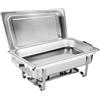 Morleos scaldavivande Chafing-Dish 1X 1/1 GN 65 mm in acciaio inox contenitore termico per alimenti contenitore termico per alimenti per buffet scaldavivande per eventi accessori per catering a buffet