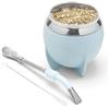 BALIBETOV Yerba Mate Set Tazza e Bombilla Acciaio Inossidabile - Doppia Parete Termica per Tazza Mate - Facile da Pulire e Durevole (Azzurro)