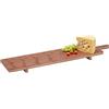 Spetebo Tagliere XXL per formaggi con manico, 100 x 26 cm, in legno con supporto, tagliere da portata per formaggi, per salsiccia, tapas naturali, per alimenti