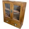 perfk Organizzatore di armadietti di stoccaggio retrò Mini scaffale da tavolo in legno Contenitore da tavolo Vetrina rustica per toeletta da cucina, stile a
