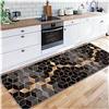 Siunwdiy Nere Tappeto Cucina Passatoia 3.6 Metri,Tappeti Runner Antiscivolo Moderni For Soggiorno Cameretta Cucina Salotto Tappeto Passatoia Motivo Geometrico,Lavabile，50X360CM