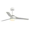 Melchioni Family | Ventilatore da Soffitto con Luce e Telecomando, 6 Velocità e 3 Modalità, Ultra Silenzioso, Agitatore con 3 Pale in ABS, Diametro 132 cm, Colore Bianco