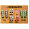 NANNUK Baby creations NANNUK - Zerbino personalizzato in fibra di cocco, design con scarpe dei familiari, cambia il colore delle scarpe, dimensioni 70 x 40 cm (famiglia 6)