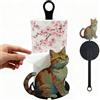 Generico Porta Tovaglioli Di Carta - Porta Carta da Cucina a Forma di Gatto con Strappo | Dispensatore Di Verticale - Per Bagno Casa Appartamento Fattoria Toilette Camera Bambini Lavello Piano