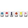 Bitossi Home Bicchiere Birra 6 Pz. Rio - Vetro Trasparente - Geometrico - Riutilizzabile - Pint - Tulip o Pilsner