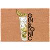 Social crazy Tappeto zerbino personalizzato - gin e tonic - cocco naturale ideale per ingressi (COCCO NATURALE, 60X40 CM)