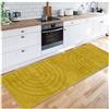 Siunwdiy Tappeto Cucina Antiscivolo Lavabile 2.8 Metri Giallo Tappeti Runner Lungo Astratto Tappeto Passatoia Corridoio Soggiorno Tappetino Cucina Camera Camera da Letto，40x280 cm