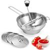 Gucagle Passaverdure Manuale 33 x 20 cm in Acciaio Inox con 3 Dischi Intercambiabili e Manici Antiscivolo Passatutto con Capacità 917 ml per Purè Marmellate Zuppe e Alimenti per Bambini