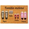 NANNUK Baby creations NANNUK - Zerbino personalizzato in fibra di cocco, design con scarpe dei familiari, cambia il colore delle scarpe, dimensioni 70 x 40 cm (famiglia 4)