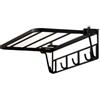 DAZZLEEX 35 cm per il riscaldamento del termosifone portasciugamani da appendere, rack in ferro per asciugamani e accappatoi, compatto e pratico contenitore da bagno (nero)