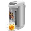 OUBUBY Distributore di acqua calda da 4 litri, 750 W, bollitore per vin brulé, con termostato, 3 quantità di acqua calda, per cucina e ufficio (grigio)