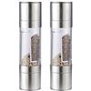 WERWER 2 in 1 Abrader Condimento Rettifica in acciaio inox Manual Pepper Grinder Sale Pepe Grinder Strumento di cucina Accessori da cucina (Color : 2 pcs)