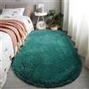 Reyox Tappeto Ovale Moderno Peloso Morbida Soffici Antiscivolo Tappetino a Pelo Lungo per Soggiorno Camera da Letto verde natale 60 x 160 cm