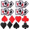 AGNURCADE 12 toppe termoadesive con logo a forma di carte da gioco, ricamate con asso e poker, da cucire, accessori per costumi di Halloween, abbigliamento fai da te, jeans, giacche, zaini, cappelli