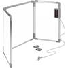 Mi-Heat Pannello riscaldante pieghevole in alluminio, 53 x 108 cm, riscaldamento da scrivania a infrarossi, 350 W fino a 80 °C, per ufficio, casa, ufficio, posto di lavoro, casse