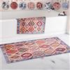 NETLINE HOME Tappeti Lavabili per Soggiorno Tappeto Tradizionale a Pelo Basso Antiscivolo Tappeto da Cucina - Tappetino Decorativo per Pavimenti Design Boho Tappeto Vintage Pieghevole Tappeti da