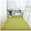 BESTORI Tappeto per Soggiorno Tinta Unita Tappeto Moderno a Pelo Corto Tappeto Morbido e Soffice per Bambini Camera da Letto Home Decor Verde, 50 x 160 cm