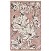 Pierre Tappeti Tappeto moderno floreale ASTER ROSA in ciniglia multiuso lavabile antiscivolo cm.65x110 (Coppia)