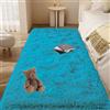 GOUTUI Soggiorno Moderno Tappeto 75 x 180 cm Parte Inferiore Antiscivolo Tappeto Del Soggiorno Moderno Soffice e Super Morbido Adatto per Aree Gioco Lounge e Soggiorni, Blu