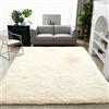 GUOYFEN Tappeto Morbido 80 x 160 cm Antiscivolo Morbido Moderno Tappeto Salotto e Resistente per Grandi Dimensioni Salotto Moderno Cameretta Bimba Tappet, Color Crema