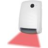 Radialight BALI Termoventilatore da bagno programmabile a parete con scocca in metallo | Controllo preciso della temperatura e gestione automatica della potenza (1200 W o 2000 W).