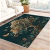 QUSAAOU Tappeto Antiscivolo Moderno Per Soggiorno Albero fogliare del DNA Tappeto Lavabile in lavatrice Tappeti Grandi Camera da Letto Home Decor(Multi 289)-150x210cm