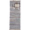 carpetfine Tappeto a tessitura Kilim Chindi passatoia Marrone 75x200 cm | Tappeto moderno per soggiorno e camera da letto