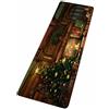 A.Monamour Tappetino per Bagno Antiscivolo Assorbente Morbido Decorazioni Per L'Albero Di Natale Del Camino Della Decorazione Della Stanza Dell'Interno Delle Natale Tappeto Doccia Cucina 40x120cm