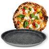 NAMAI Teglia Pizza Rotonda 28 CM, Teglia Pizza Antiaderente, Alluminio, Rivestimento Antiaderente, Design Effetto Pietra, Teglia per Pizza Professionale (TEGLIA PIZZA ROTONDA, 28CM ROTONDA)
