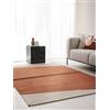 benuta Tappeto in cotone Pop Lenny - Terracotta 80 x 120 cm - 100% cotone - Rettangolare e in stile: astratto, geometrico, strisce, minimalista, Natural Living, Retro - facile da pulire per soggiorno
