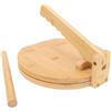 Pssopp Pressa per Tortilla in Legno con 50 Fogli di Carta Pergamena, Strumento da per Tortilla Messicane Fatte in Casa
