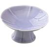 HuadaXtai Supporto in Ceramica con Piedini per Dessert E Frutta, Vassoio con Piedistallo per Snack Da Festa, Viola