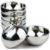 ZESLIV Set di 5 ciotole in acciaio inox, per la cucina, multifunzionali, impilabili, lavabili in lavastoviglie (15 cm)