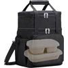Generico Borsa Frigo,Borsa Termica - Con Regolabile Espandibile Impermeabile Porta Pranzo Isolato Doppio Scomparto Unisex Adulti per Picnic e Lavoro