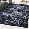 Mazovia Tappeto Salotto Moderno - Tapeto Stampato a Pelo Corto - Morbido Tappeto Camera da Letto - Antiscivolo Tapeto TOSCANA - Tappeto Salotto Motivo Marmo Astratto - Nero Grigio 80x150cm