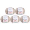Gazzal 5 matasse (confezione da 50 g) totali 250 g Gazzal Baby Cotton 50 g (165 m) morbido filato fine Baby 60% cotone, beige - 3446