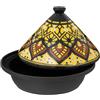 WEB2O Tajine Induzione e Vitro-Ceramica Tradizionale INOX Giallo 30,20 x 30,20 x 23 cm