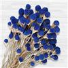 Glicrili Bouquet di 40 fiori di cardo essiccati blu naturale, piante secche alla rinfusa, pianta a bottone, 43 cm, composizioni floreali fai da te per casa, stile bohémien, cucina, tavolo, vaso per matrimoni