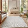 SIMPEX Tappeto 200x290 cm Crema Design Boho Bouclé Anelli Stile Scandinavo Moderno Morbido Resistente Facile da Pulire Grande Tappeto per Soggiorno Sala da Pranzo Camera