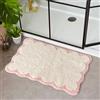 Urtlmaji Tappetini da bagno smerlati rosa tappeti da bagno antiscivolo lavabili carino tappetini da bagno in microfibra assorbente morbido estetico preppy piccolo tappeto da bagno per camera da letto