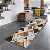 Siunwdiy Moderno Geometrici Tappeto lungo 1 Metri per corridoio, Antimacchia E Antisfilo antiscivolo Tappeto Passatoia per lavanderia, cucina, ingresso e porta d'ingresso,40X100CM