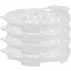 Homoyoyo 4 pezzi Piatti Ceramica per Lumache Teglia da Forno Multi-slot Resistente Alte Temperature per Escargot e Frutti di Mare per Famiglie e Ristoranti