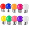 HUAMu HUAMuLampadine Colorate LED E27 Edison 2W equivalenti a 20W AC 220V-240V per Casa Matrimoni Halloween Christmas Party Bar Atmosfera e Illuminazione Lampadine Led a Colori - Confezione da 10