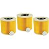 vhbw set da 3x filtro a pieghe piatte compatibile con Kärcher NT 27/1 ME Professional, NT 27/1 aspiratore umido/secco - Cartuccia filtrante, giallo