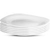 Bormioli Rocco 6238001 Parma 6 Piatti Piano, 27 cm, Bianco, bambù, 6 unità