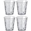 Koziol Superglas Club n. 1, 4 pezzi, 250 ml, bicchiere d'acqua in plastica cristallina, lussuoso, infrangibile, riutilizzabile, festa, campeggio, set da 4 pezzi