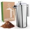 Oliver's Kitchen French Press da 1 Litro di Oliver's Kitchen ® - Per gli Amanti del Caffè - Design Pieno di Stile - Caffettiera Francese con Isolamento Termico a Doppia Parete - Caffè Sempre Caldo e Delizioso